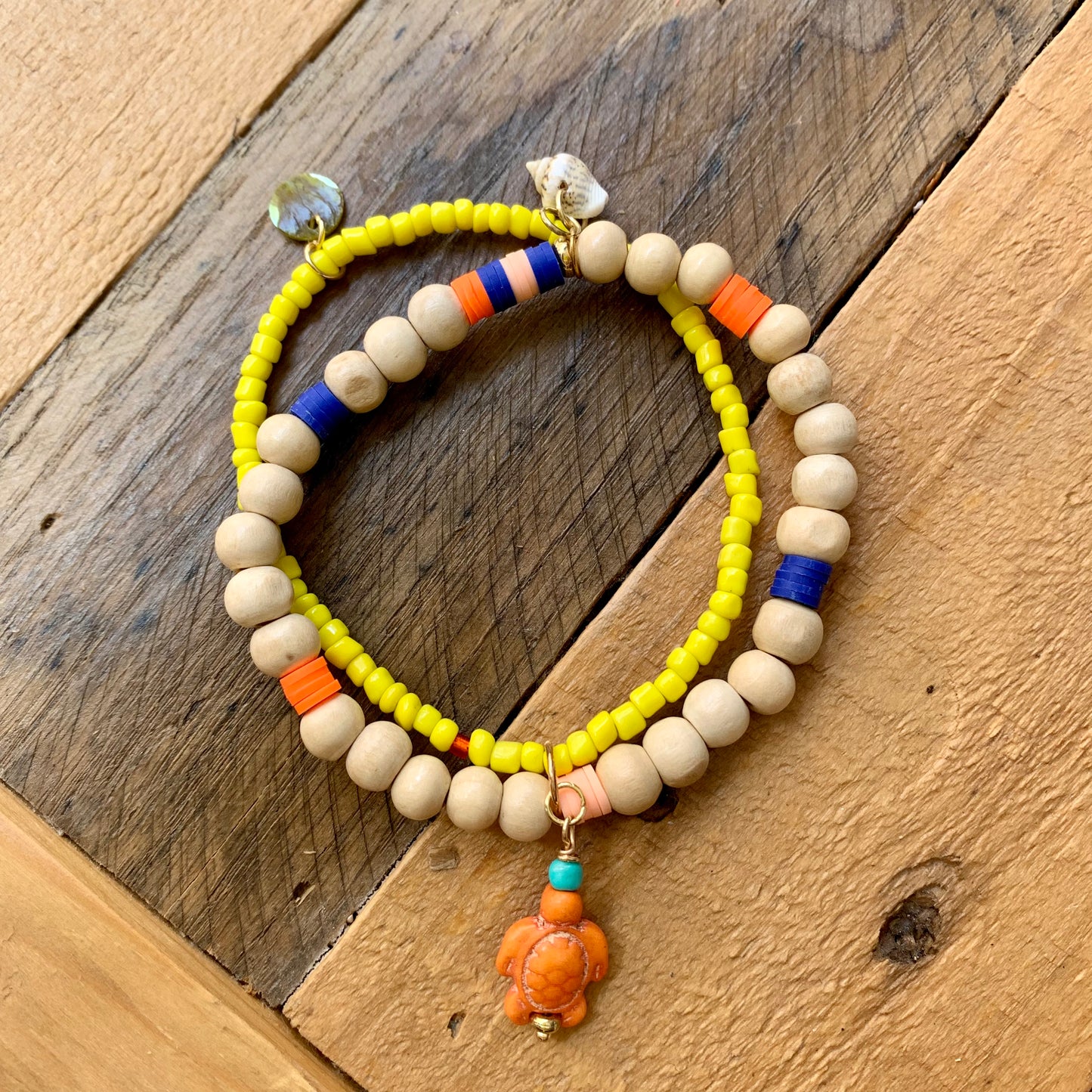 2-in-1 Yellow Charm Anklet