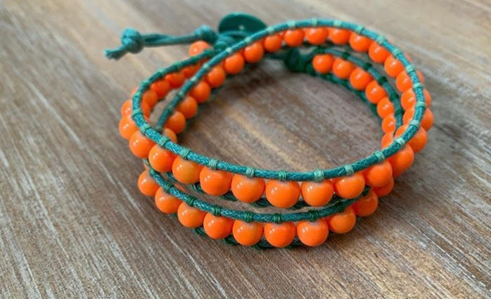 Neon Orange Wrap Bracelet - ByMNC