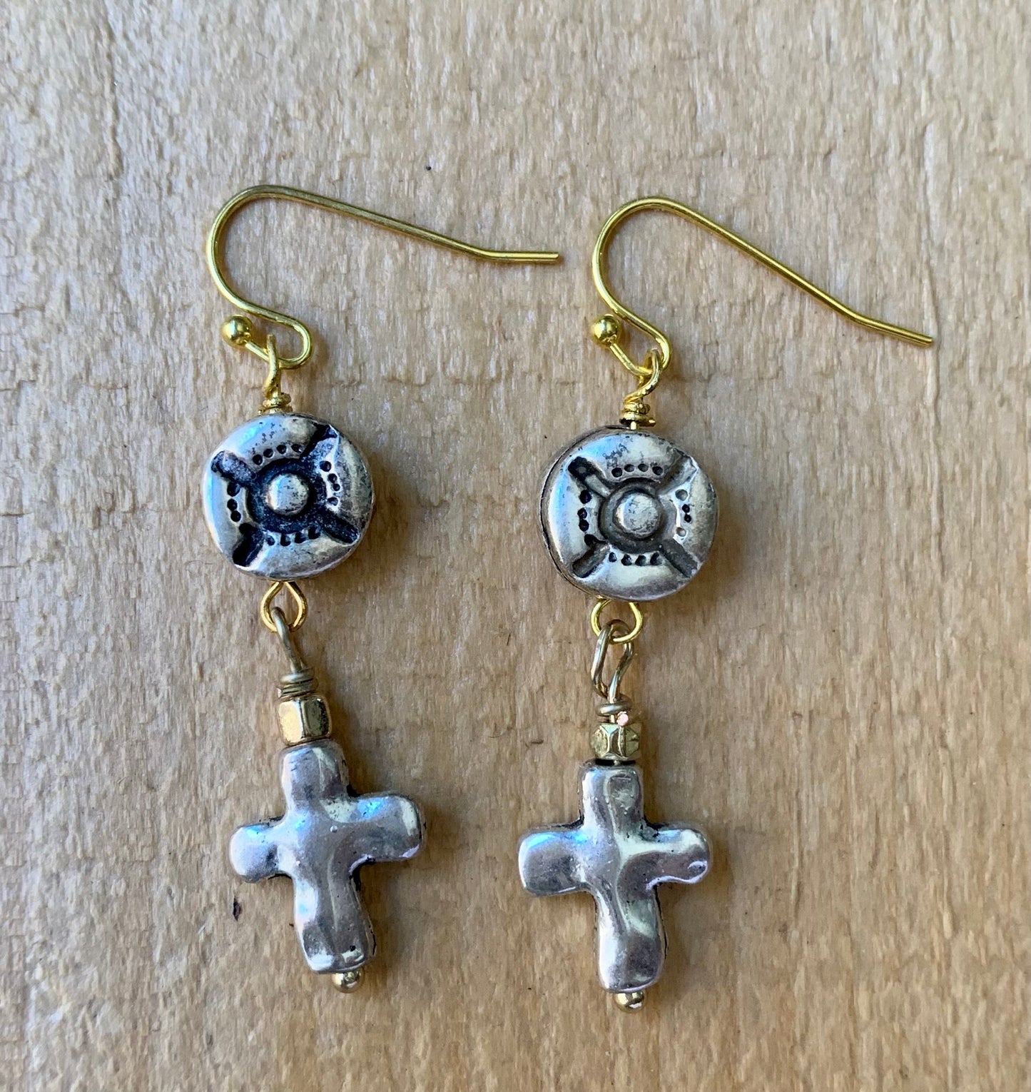 Silver Cross Earrings - ByMNC
