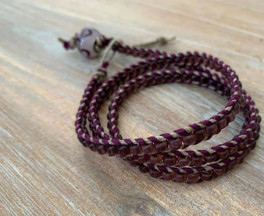 Maroon Wrap Bracelet - ByMNC