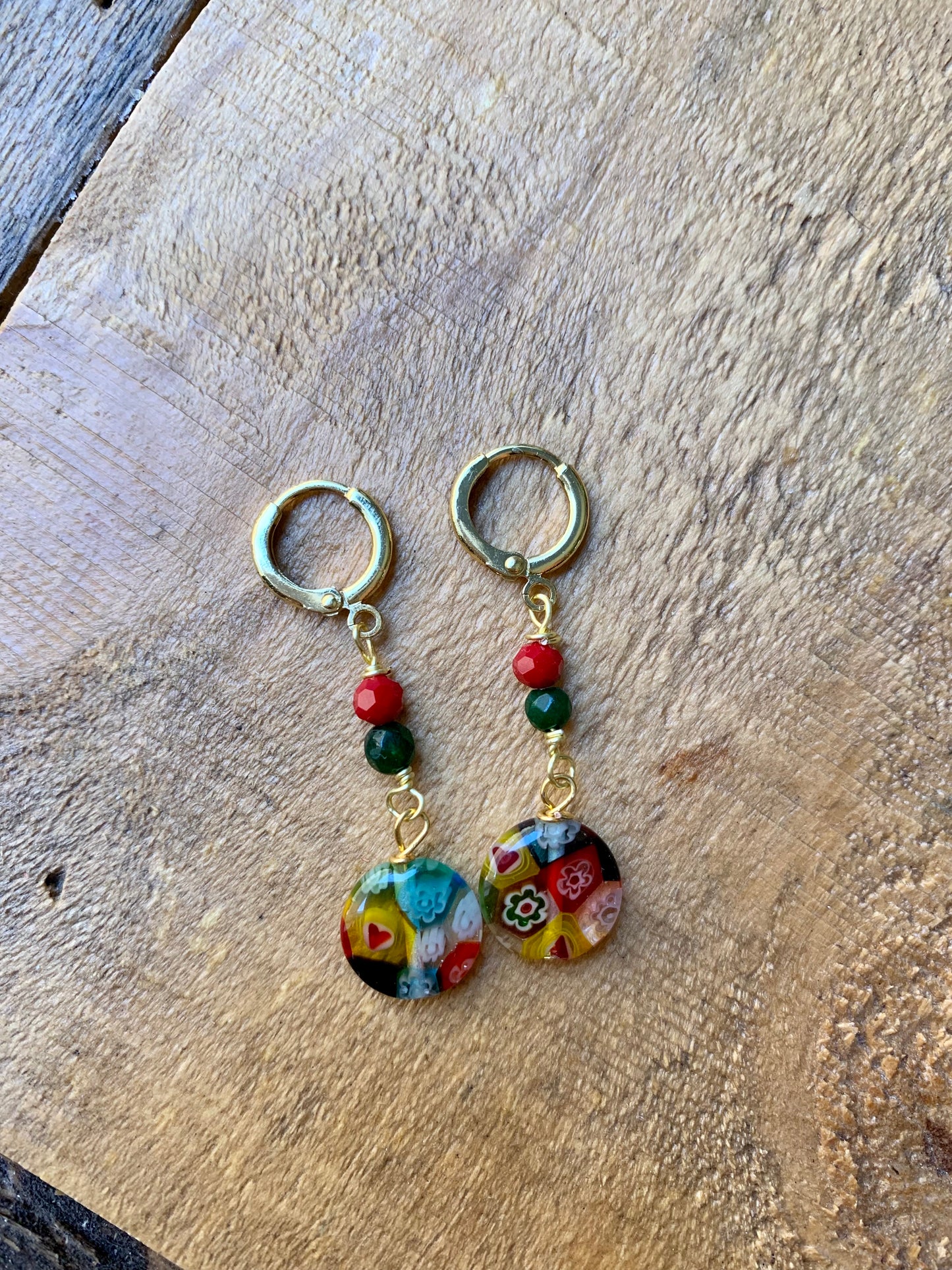 Multicolor Circle Beaded Earrings - ByMNC