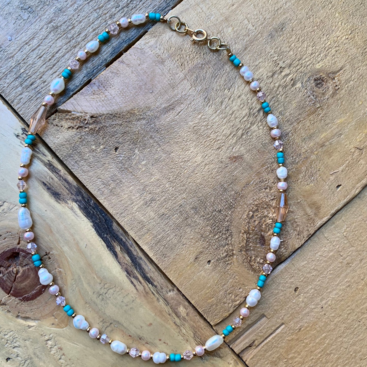 Pink & Teal Necklace - ByMNC