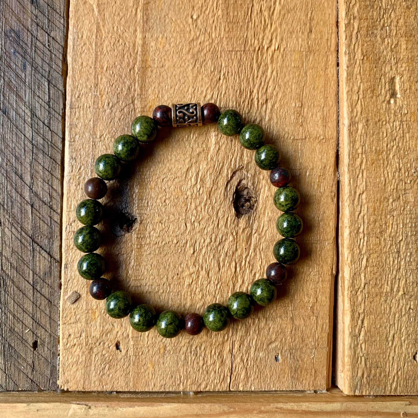 Mixed Green & Brown Beaded Bracelet - ByMNC