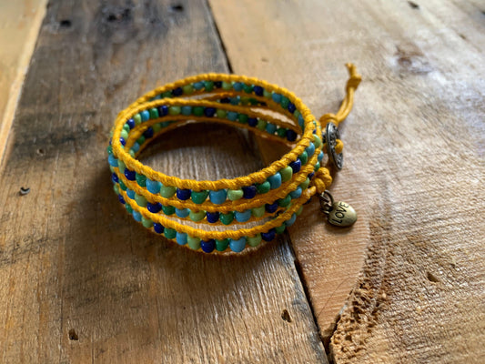 Blue & Green Wrap Bracelet - ByMNC