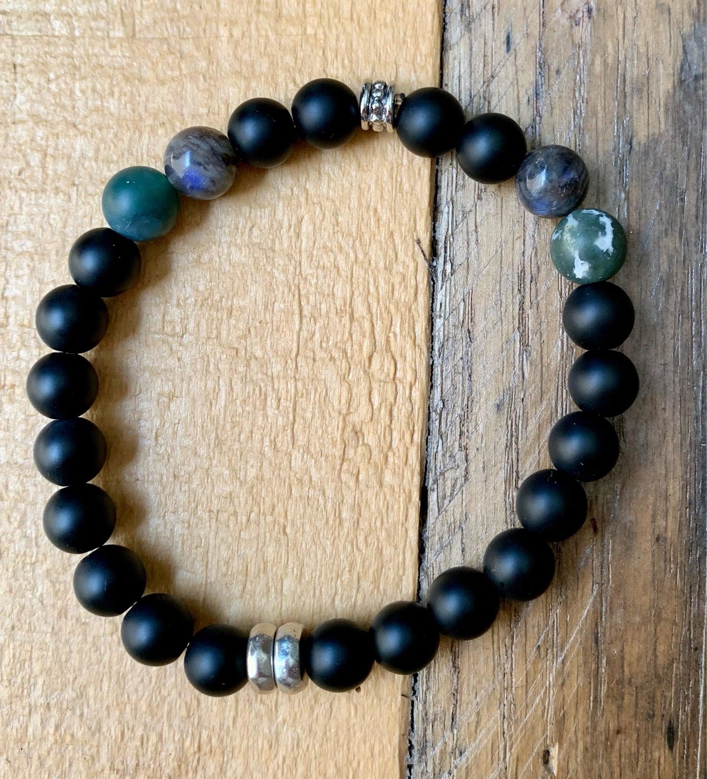 Black & Emerald Beaded Bracelet - ByMNC