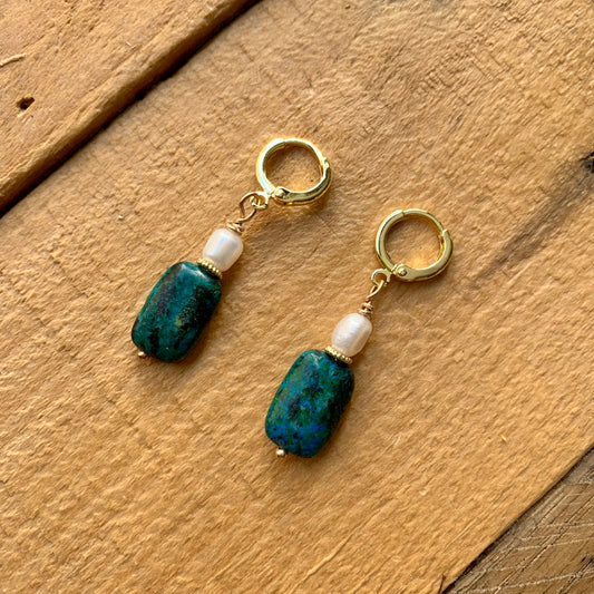 Pearl Turquoise Earrings