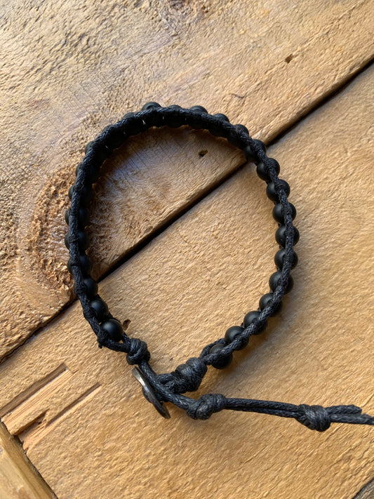 Black Single Wrap Bracelet - ByMNC