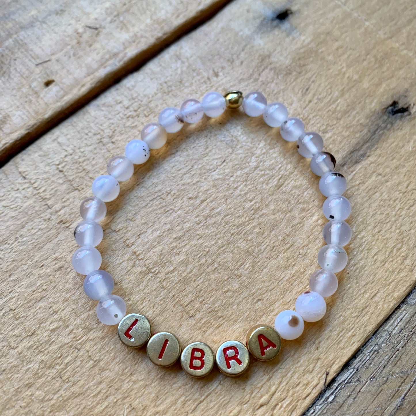 Libra Clear Beaded Bracelet