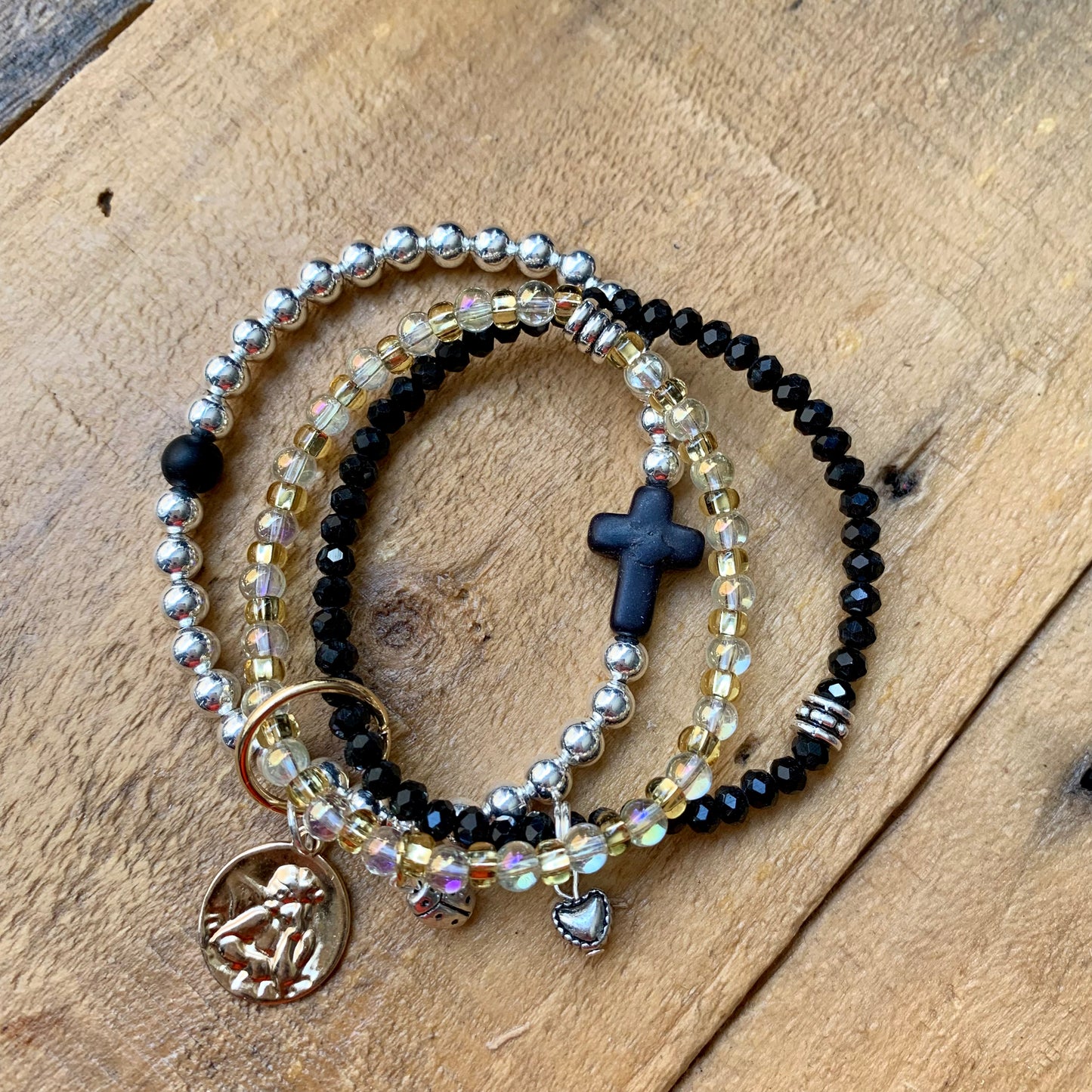 Mixed Metals Charm Bracelet