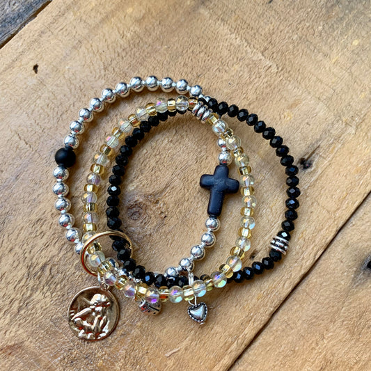 Mixed Metals Charm Bracelet