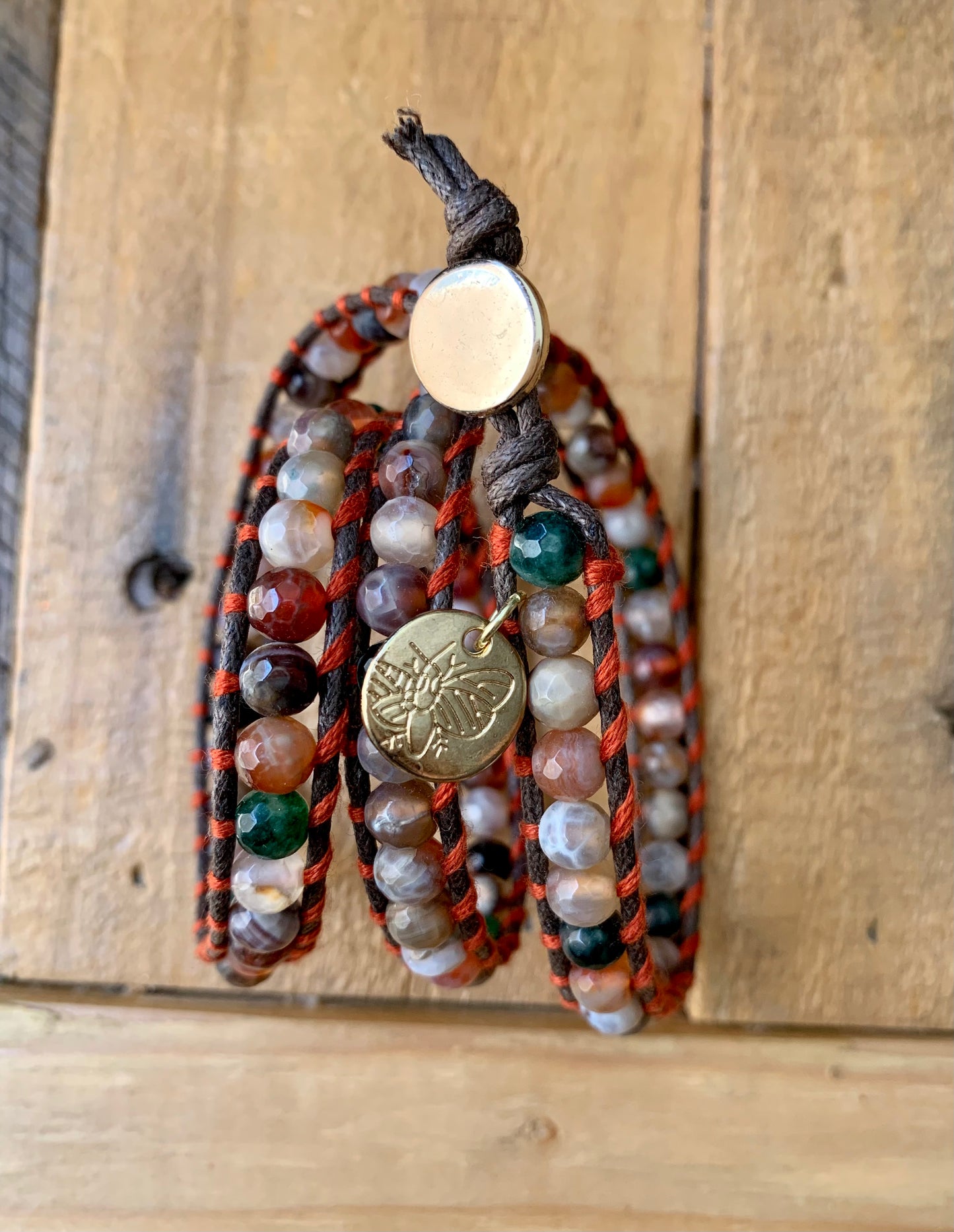 Burnt Orange Wrap Bracelet - ByMNC