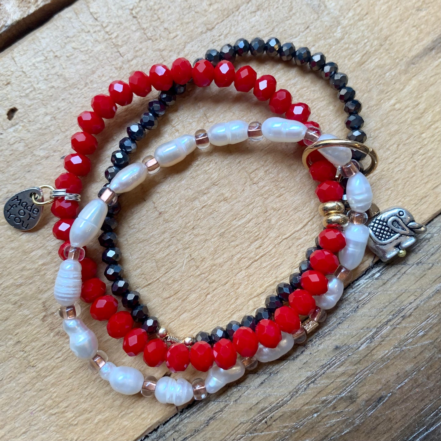 Red Charm Bracelet