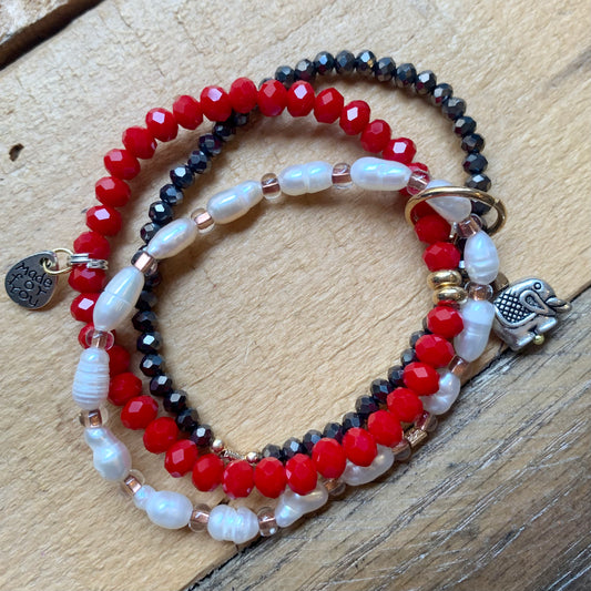 Red Charm Bracelet