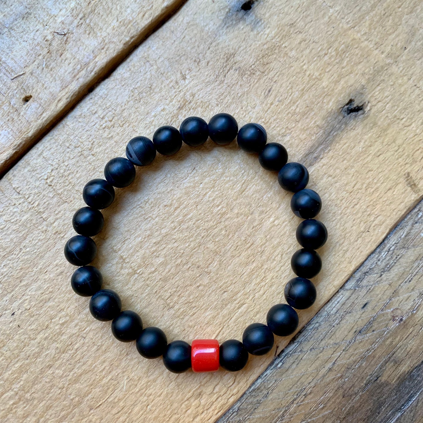 Marbled Black Beaded Bracelet - ByMNC