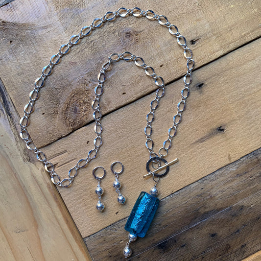 Silver Chain Necklace Set - ByMNC