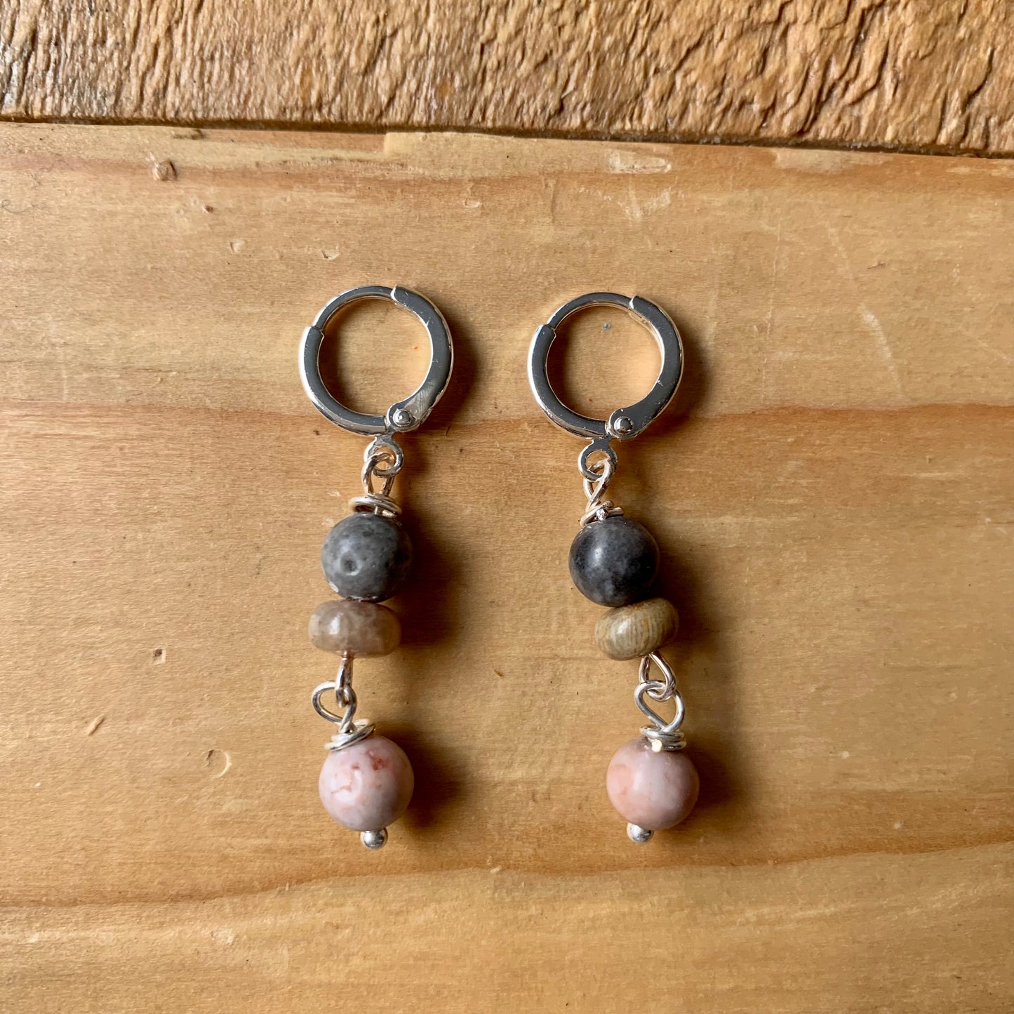 Nude Color Beaded Earrings - ByMNC