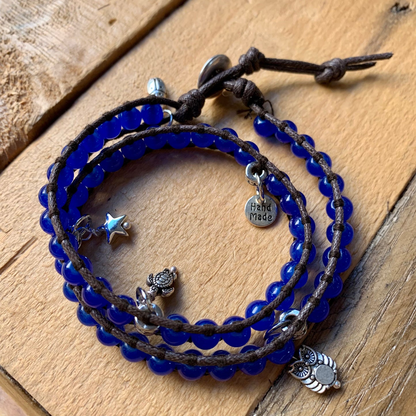 Neon Blue Charm Wrap Bracelet - ByMNC