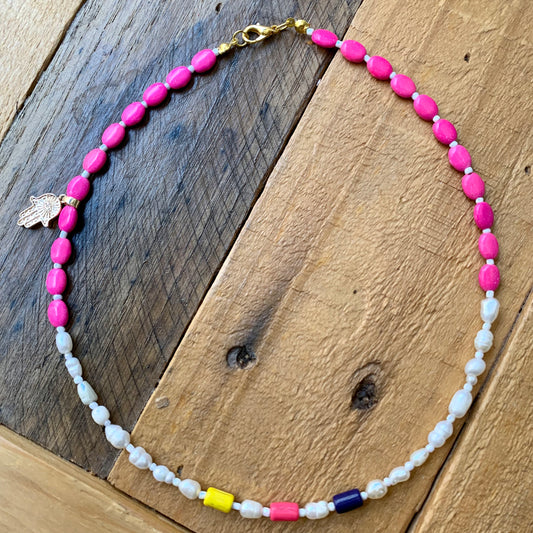 Hamsa Charm Necklace