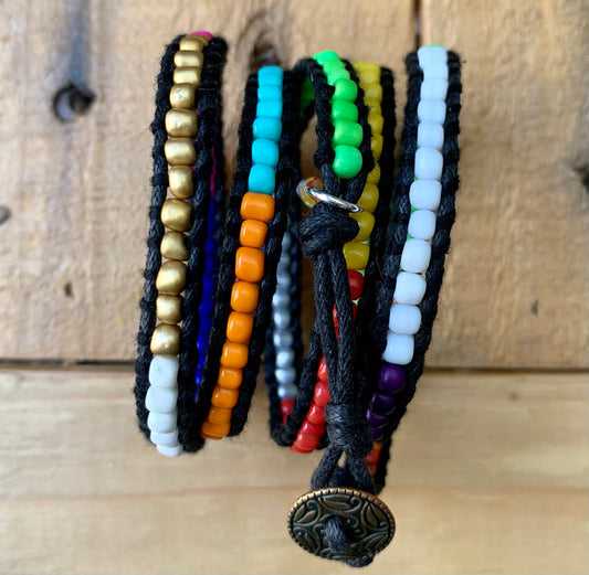 Neon Rainbow Wrap Bracelet - ByMNC