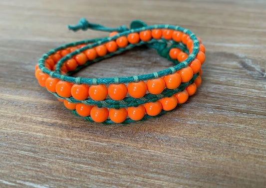 Neon Orange Wrap Bracelet - ByMNC