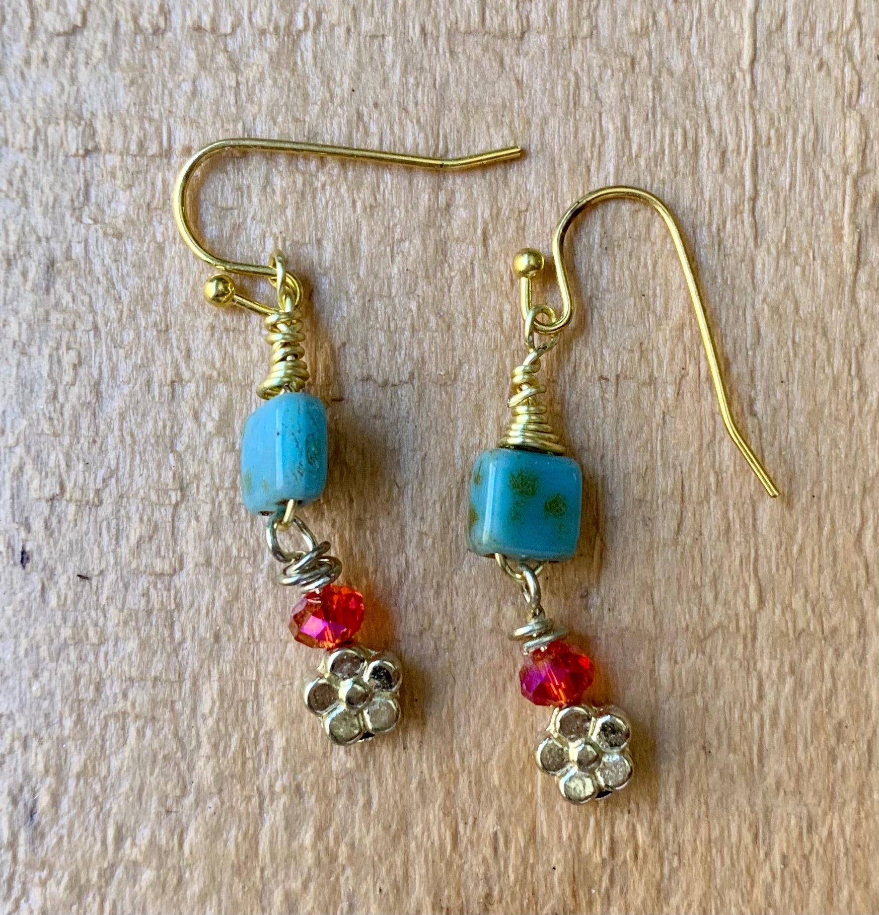 Gold Flower Earrings - ByMNC