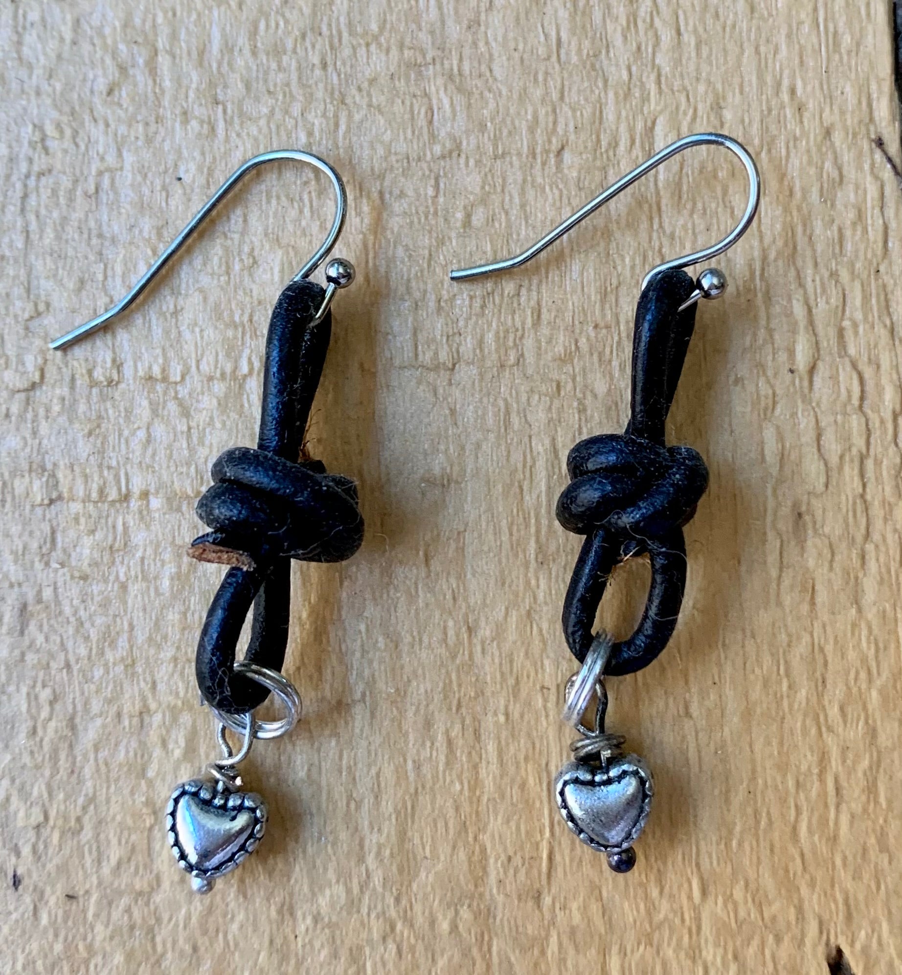 Leather Heart Earrings - ByMNC