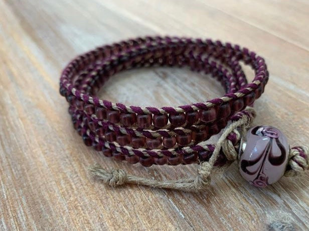 Maroon Wrap Bracelet - ByMNC