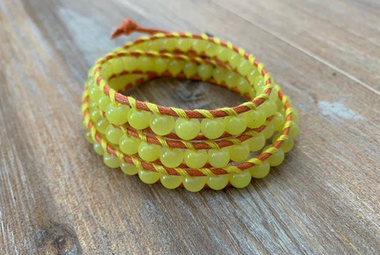 Neon Yellow Wrap Bracelet - ByMNC