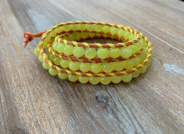 Neon Yellow Wrap Bracelet - ByMNC