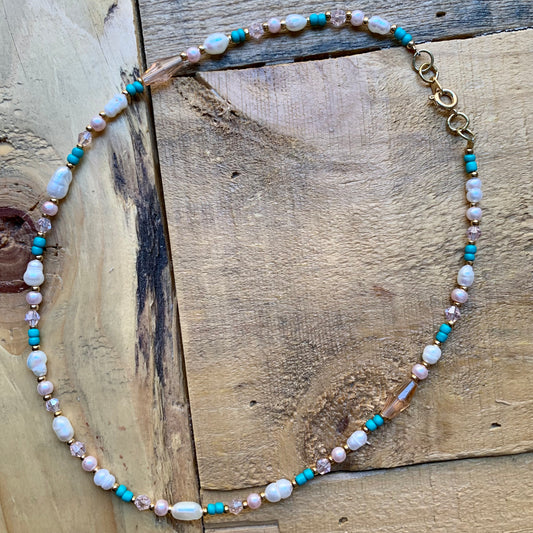 Pink & Teal Necklace - ByMNC