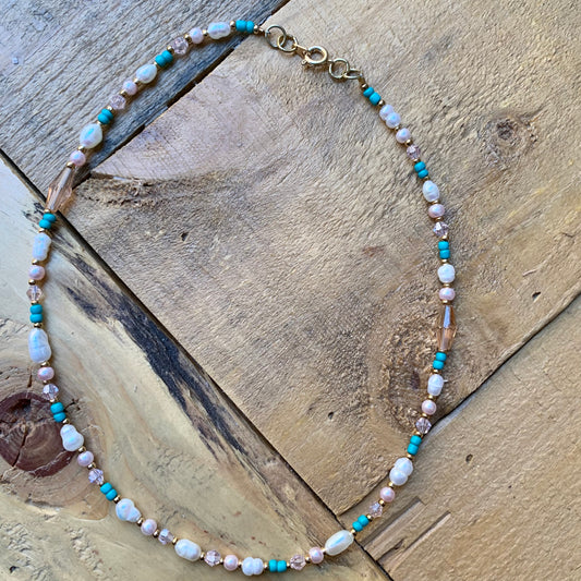 Pink & Teal Necklace - ByMNC