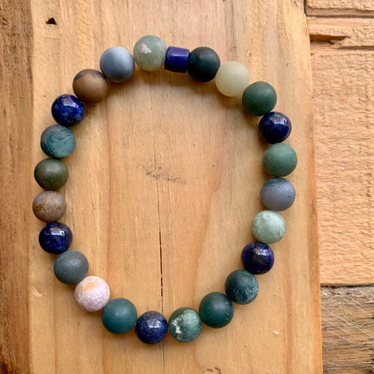 Hues Of Blue Beaded Bracelet - ByMNC