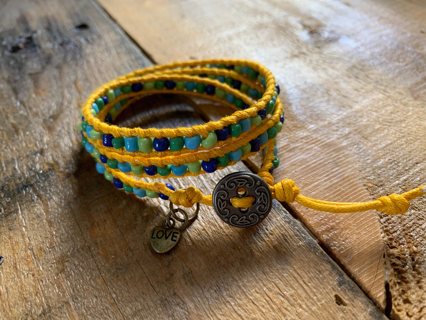 Blue & Green Wrap Bracelet - ByMNC