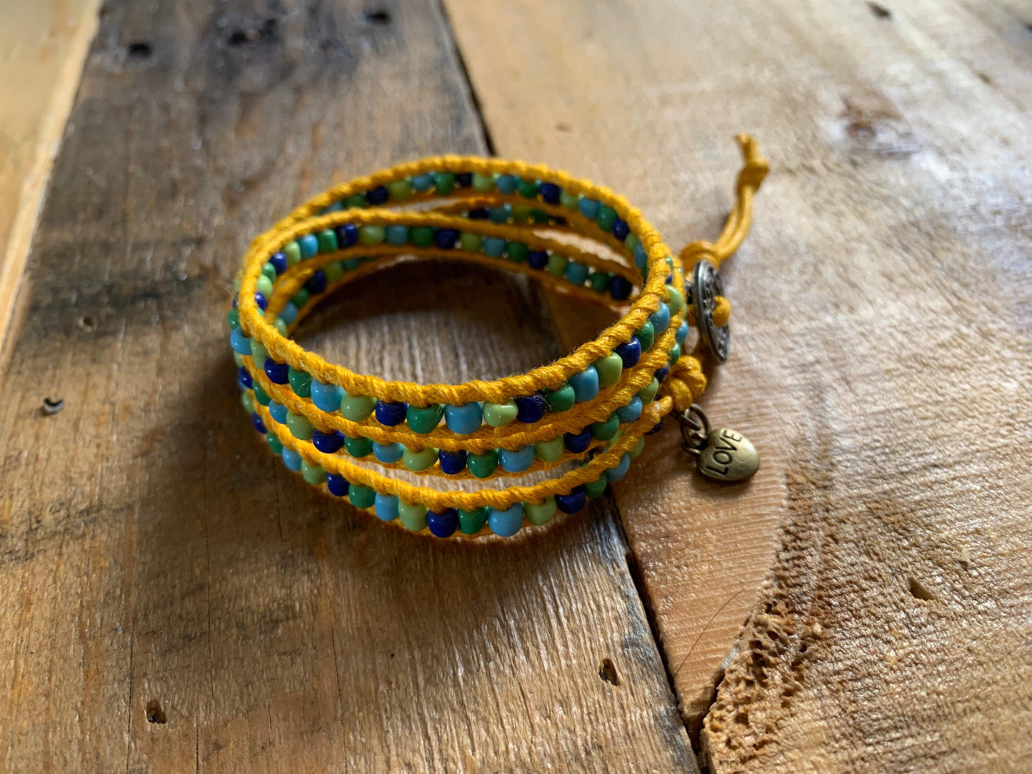 Blue & Green Wrap Bracelet - ByMNC