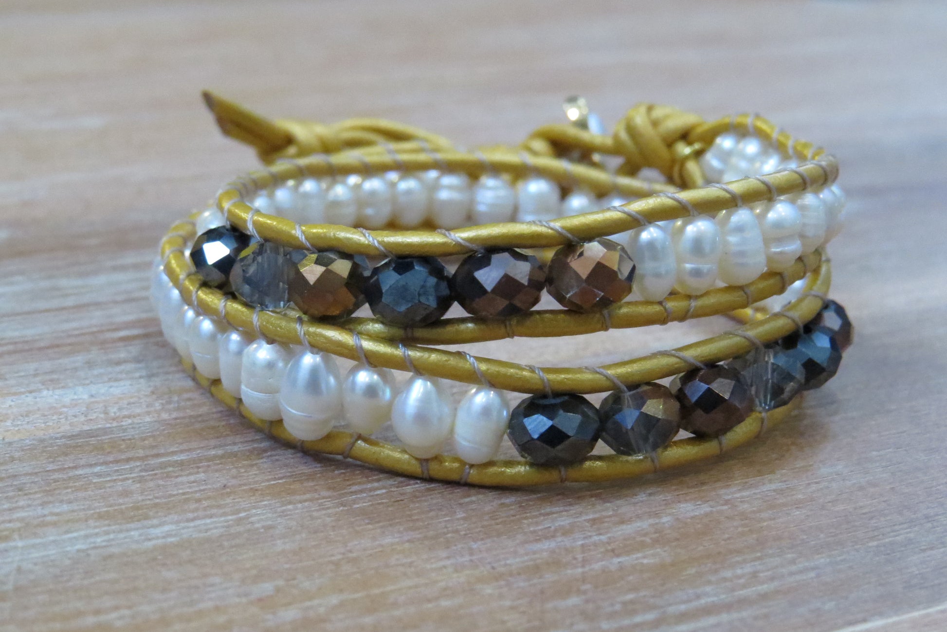Pearly White Wrap Bracelet - ByMNC