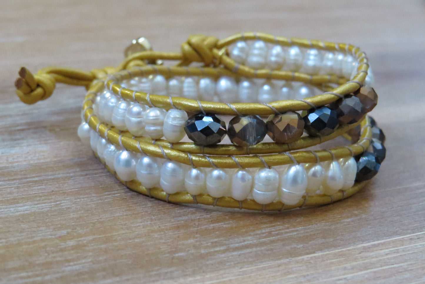 Pearly White Wrap Bracelet - ByMNC
