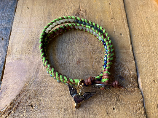 Lime Green Beaded Bracelet - ByMNC