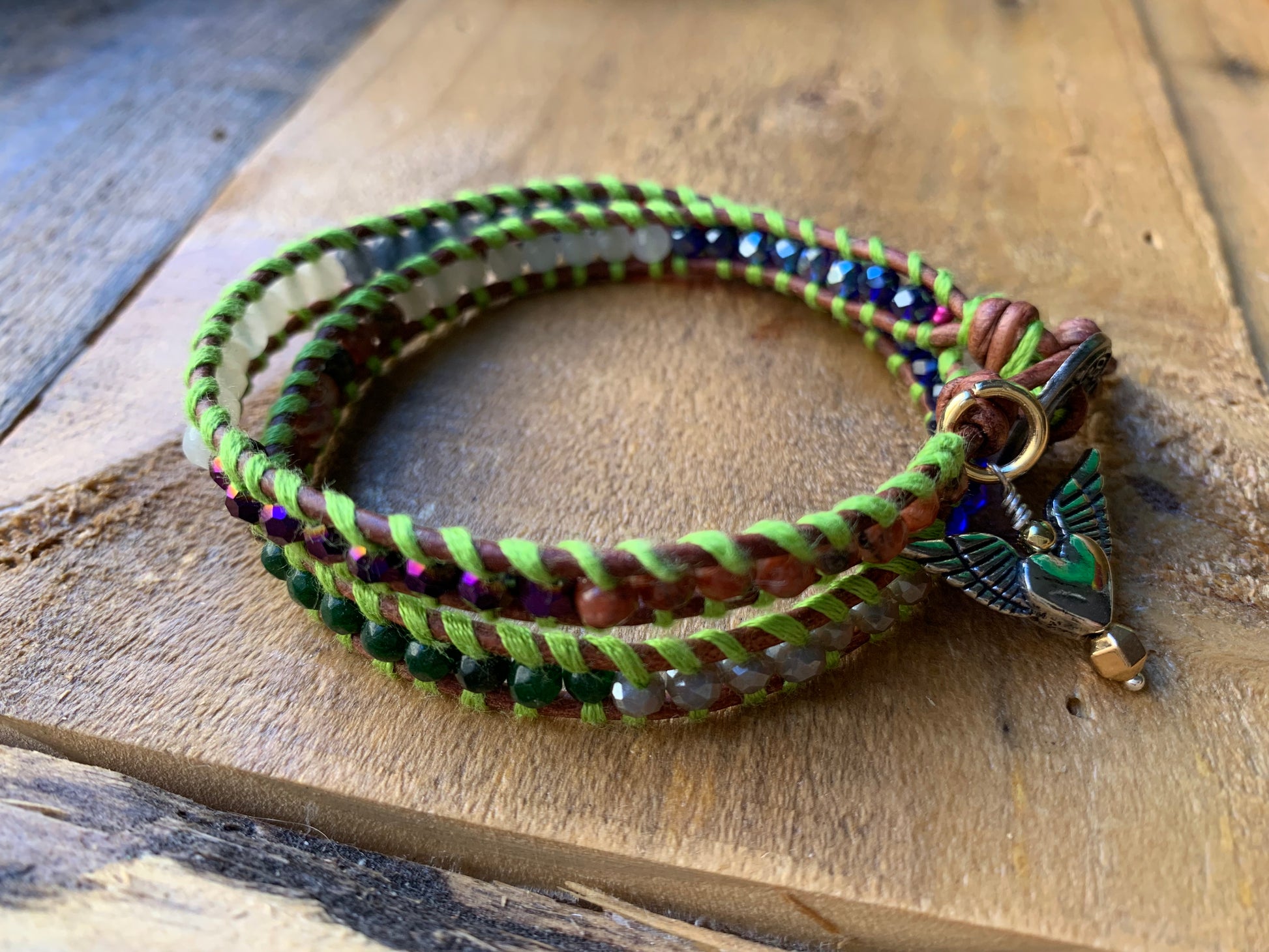 Lime Green Beaded Bracelet - ByMNC