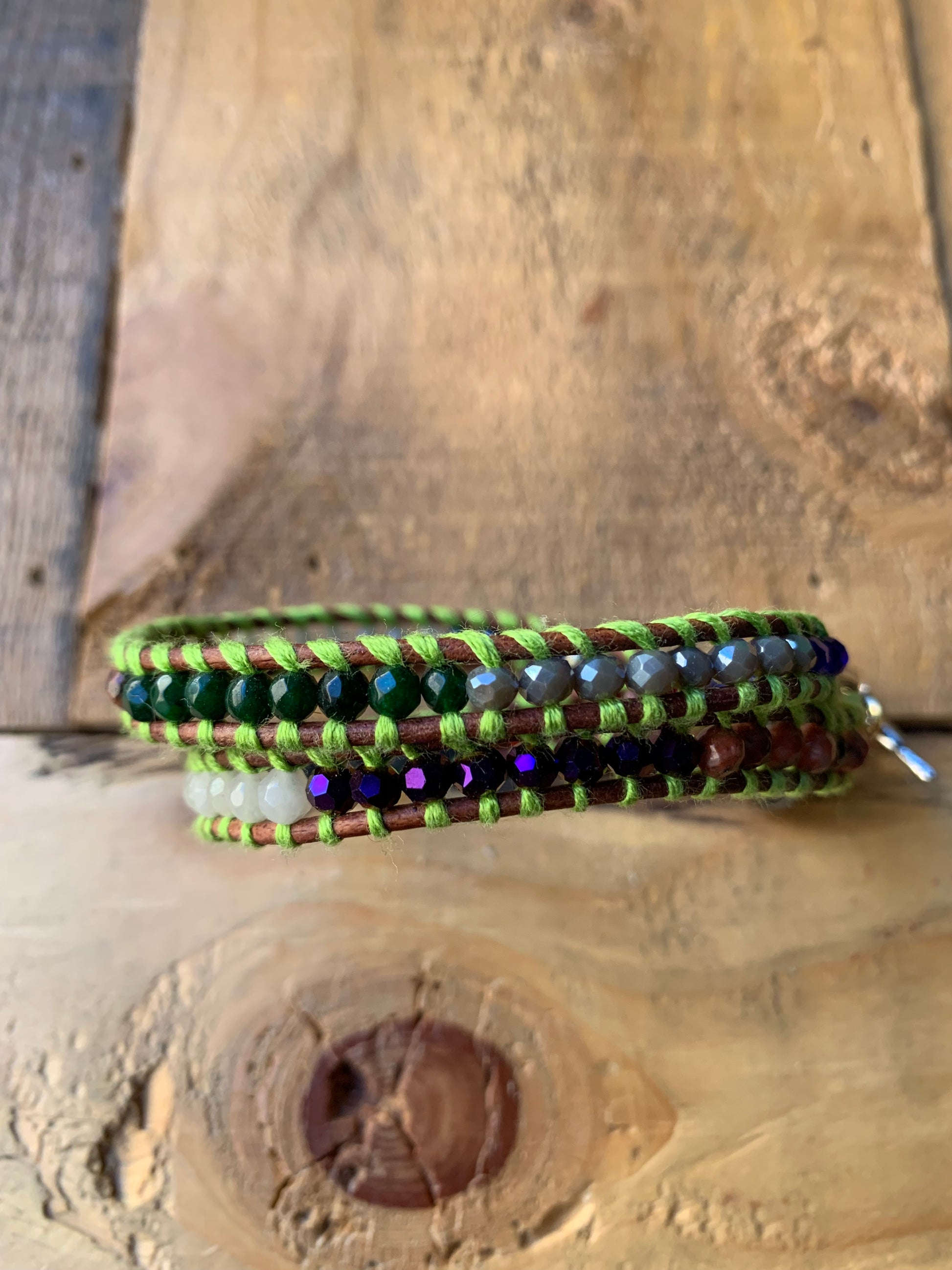 Lime Green Beaded Bracelet - ByMNC