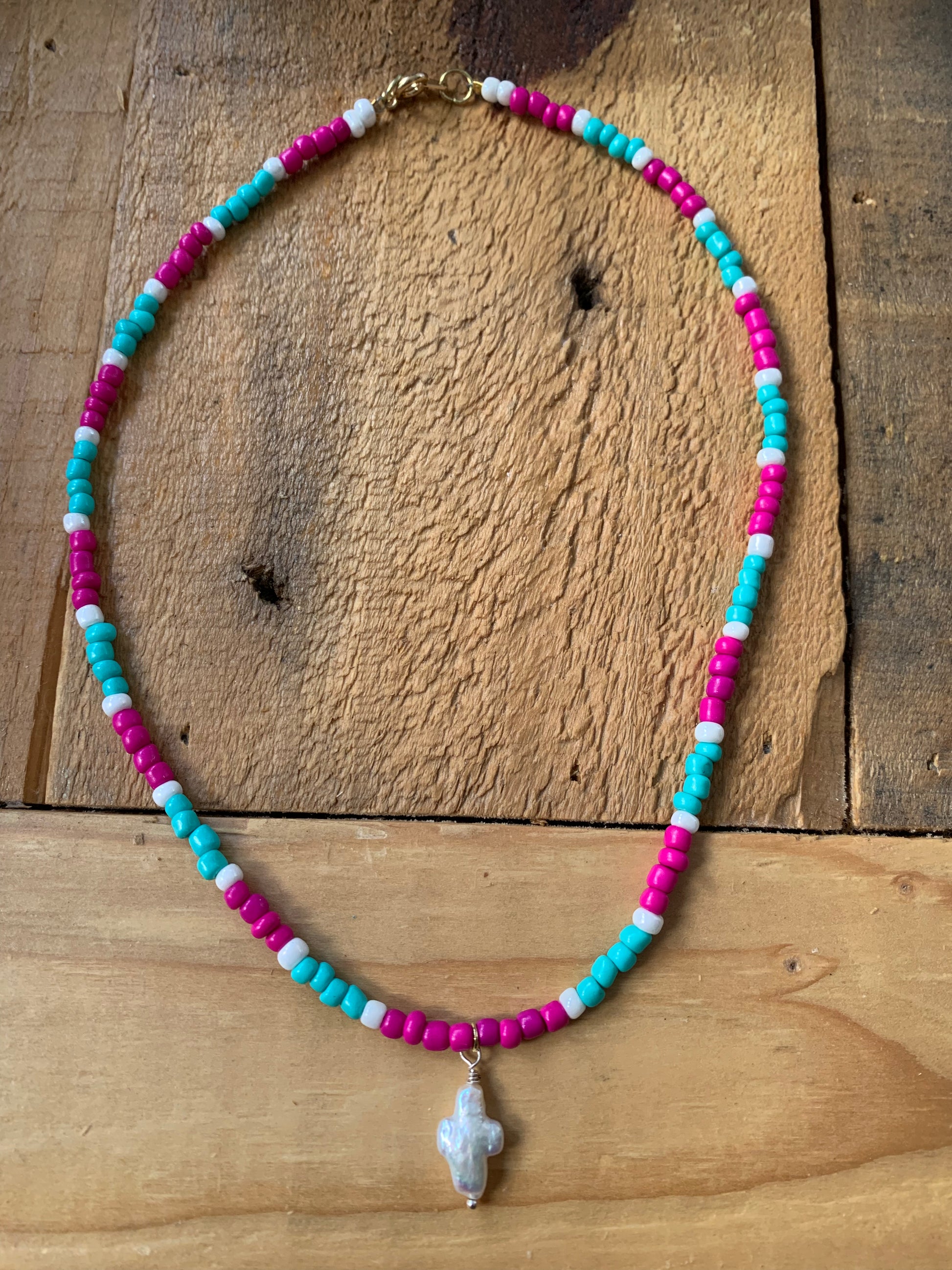 Pink Beaded Necklace - ByMNC