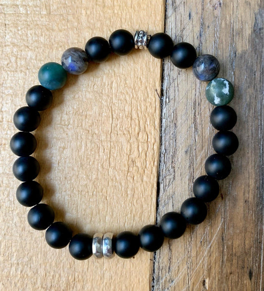 Black & Emerald Beaded Bracelet - ByMNC