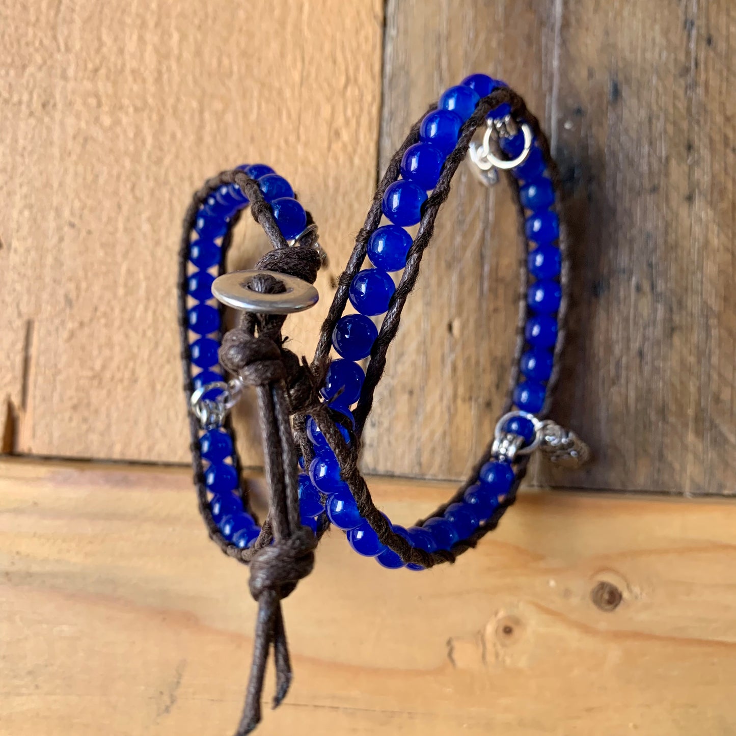 Neon Blue Charm Wrap Bracelet - ByMNC