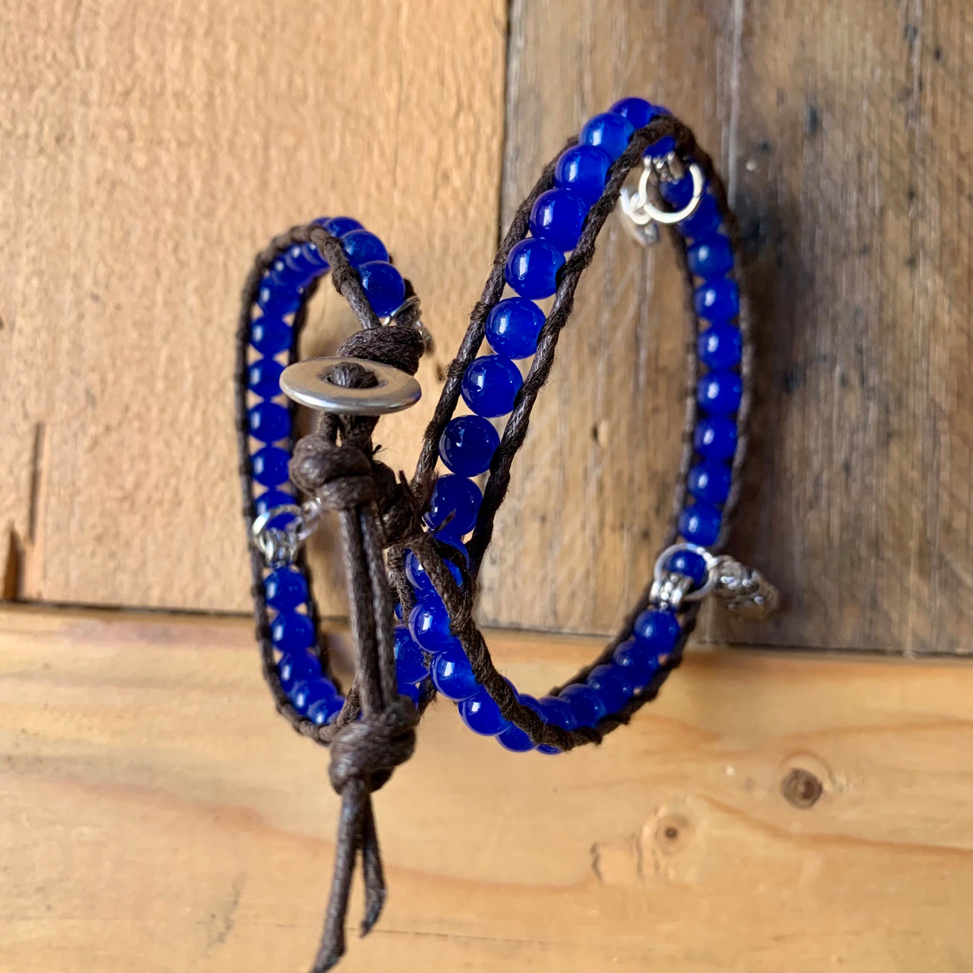 Neon Blue Charm Wrap Bracelet - ByMNC