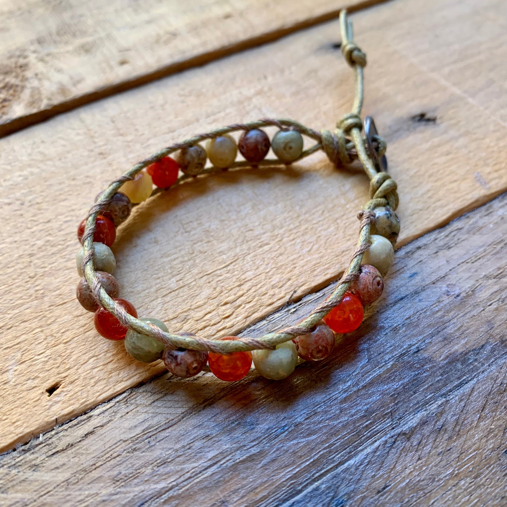 Orange Single Wrap Bracelet - ByMNC