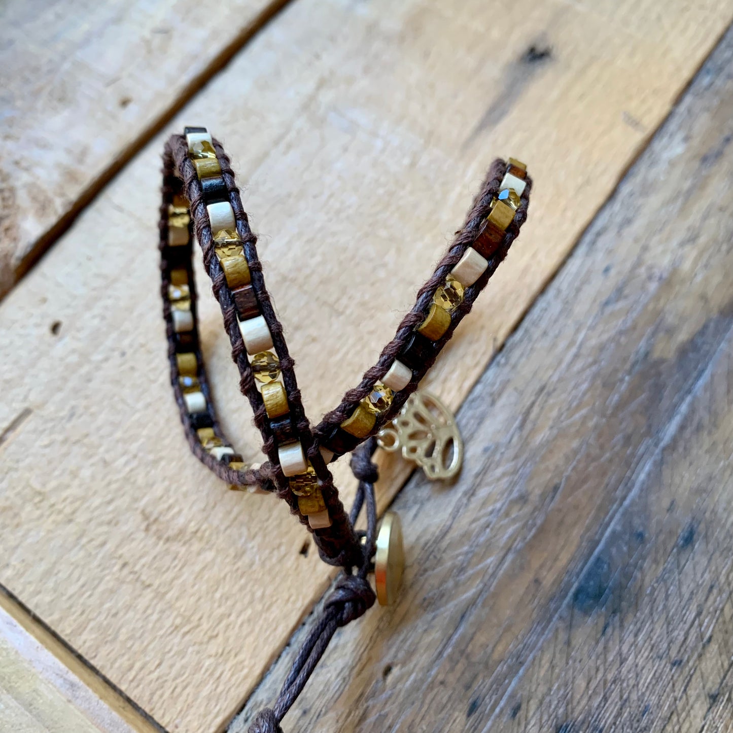 Brown Hues Wrap Bracelet - ByMNC