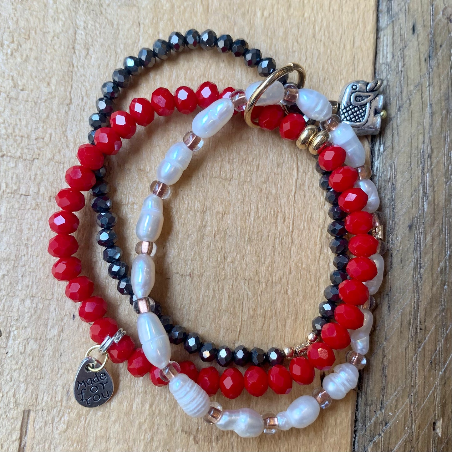 Red Charm Bracelet