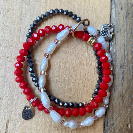 Red Charm Bracelet