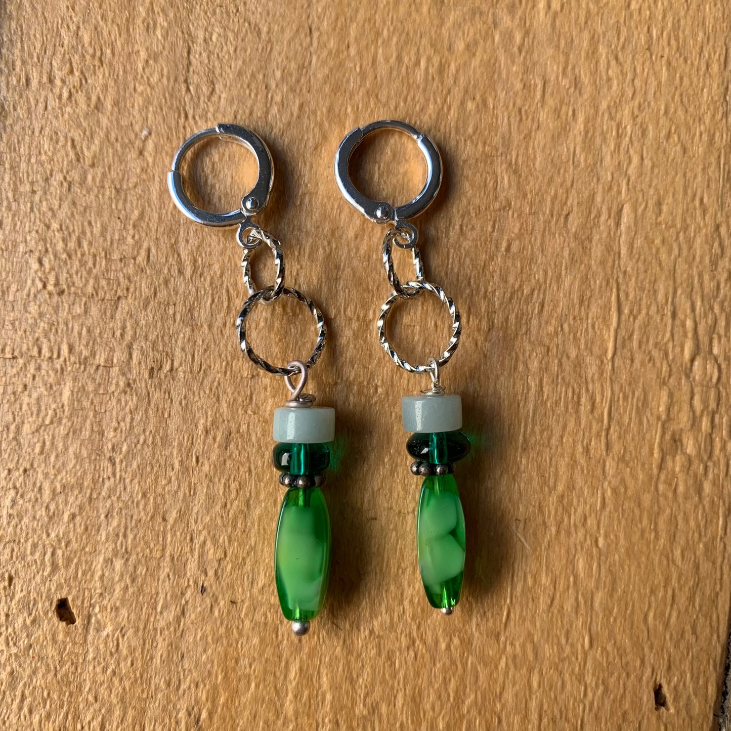 Green Beaded Earrings - ByMNC