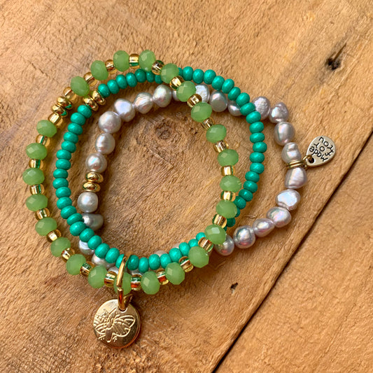 Green Charm Bracelet
