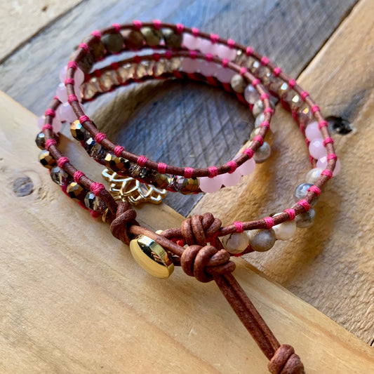 Pink Hues Wrap Bracelet